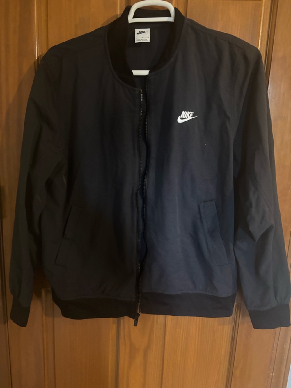 Nike Dark Navy Blue Jacket with White Swoosh Logo